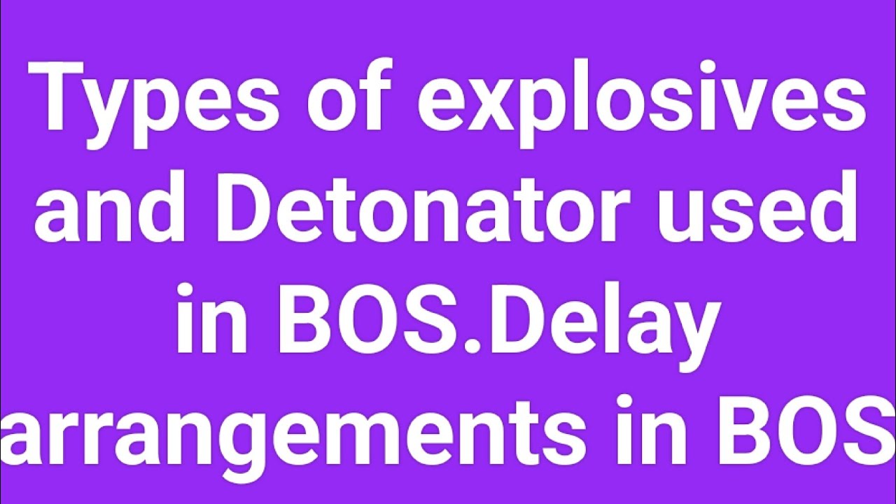 type of exp & detonators and delay arrangment in solid blasting