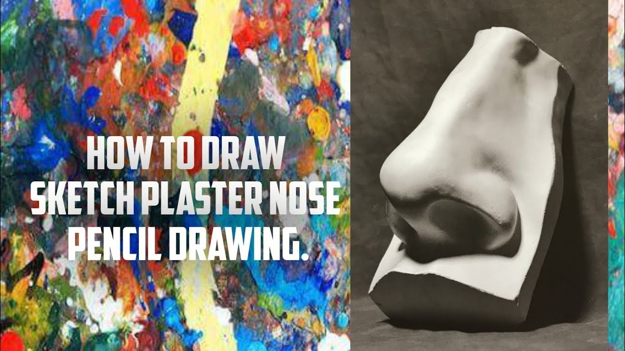 How to draw sketch Plaster Nose Pencil Drawing.