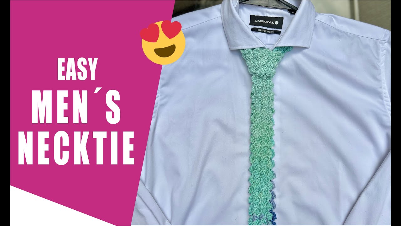 HOW TO crochet a man Tie / Necktie  - EASY AND FAST - BY LAURA CEPEDA