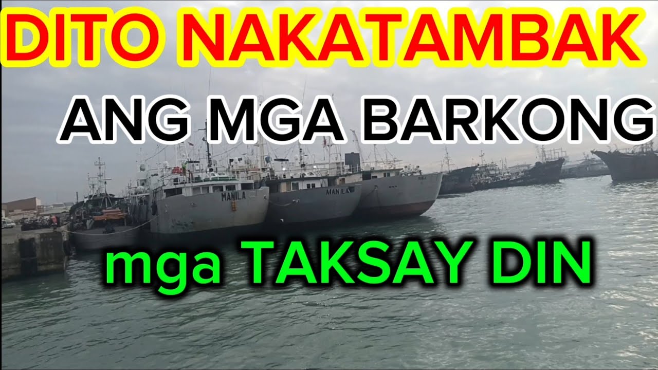 Palabas na kami sa pier ng navotas,andito din Ang mga barkong mga taksay