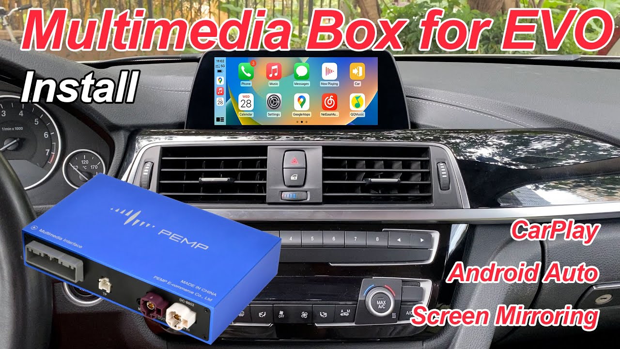 PEMP bmw EVO CarPlay and Android auto MMI box install