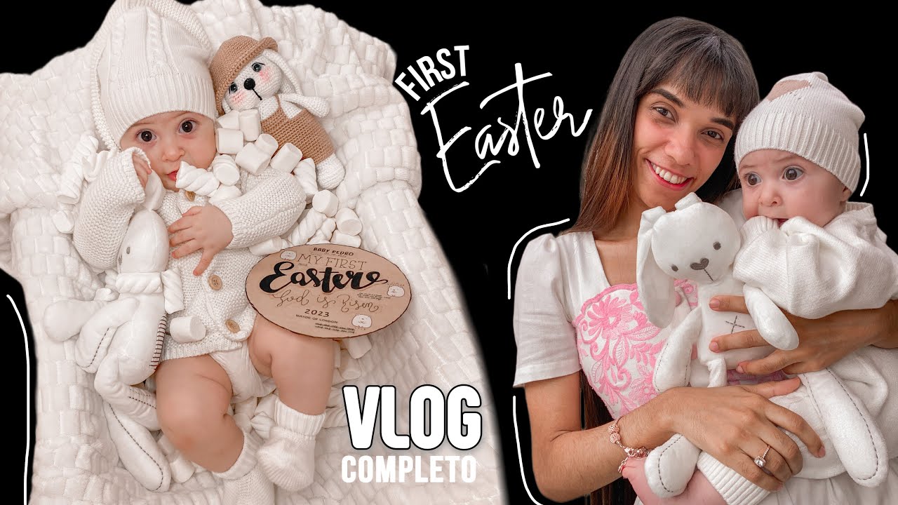 Vlog | Primeira Páscoa do bebê! 🐣 preparativos, fotos, comidinhas e almoço do domingo de Páscoa 🥕