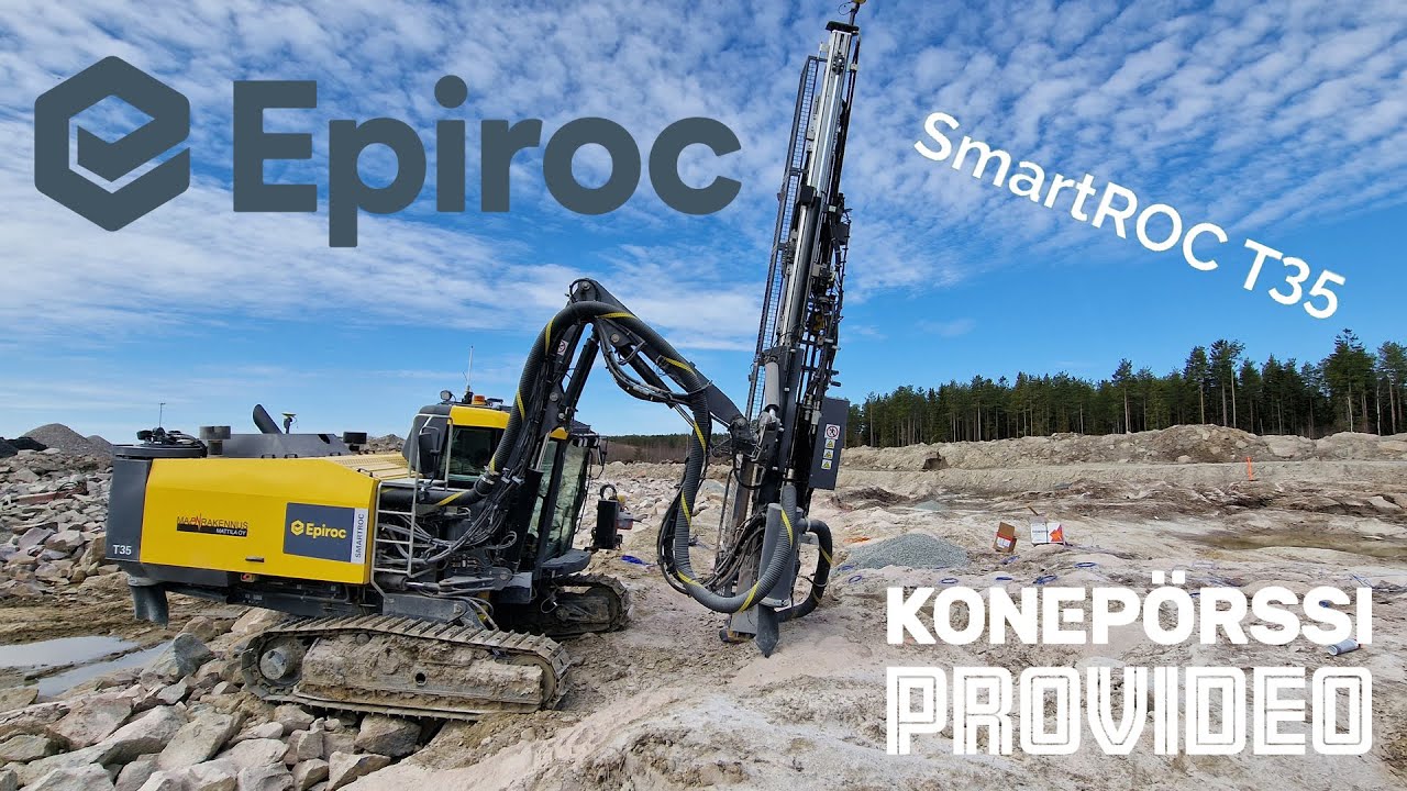 Maanrakennus Mattila Oy:n uusi Epiroc SmartROC T 35 MKII -poravaunu tositoimissa FIN 2023