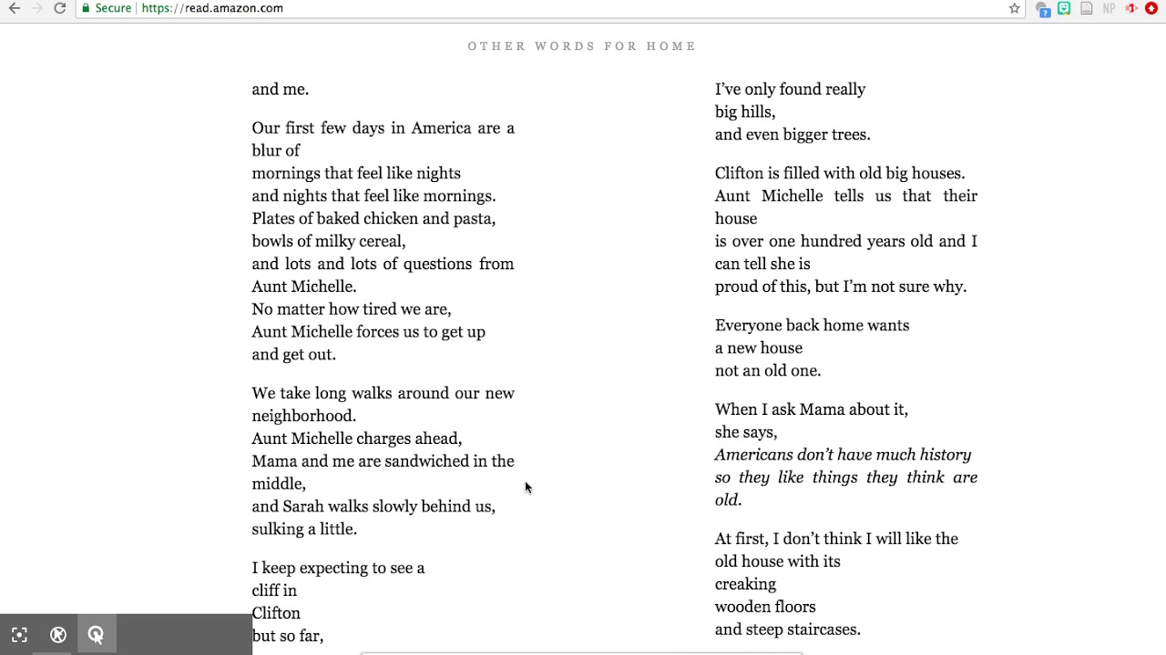 Partnership Summer Reading Series – Other Words for Home, Part 2 (Week of 7/6/2020)