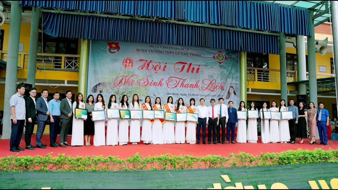 CHUNG KHẢO HỘI THI NỮ SINH THANH LỊCH TRƯỜNG THPT LÊ VĂN THỊNH GIA BÌNH BẮC NINH 2024