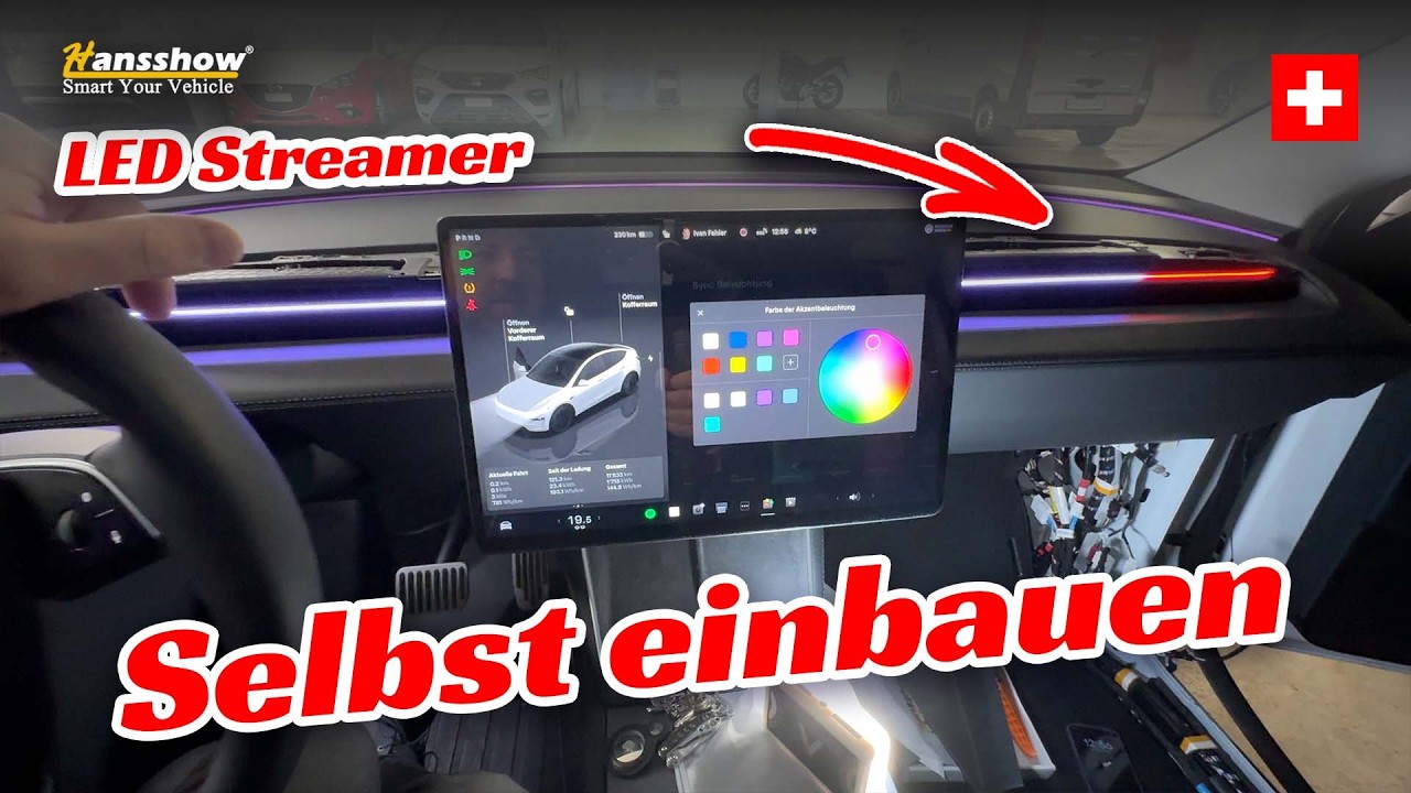 Tesla Model Y Juniper: Streamer LED Strip Einbau mit Ivan – Smart Ambient Light & BSD Upgrade! 🚗💡