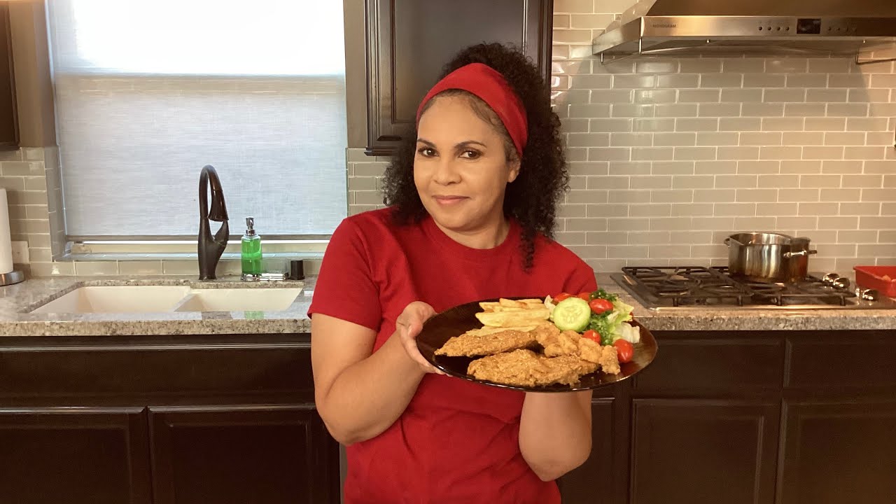 Southern Fried Fish with Homemade French Fries | Garden Salad with Kale