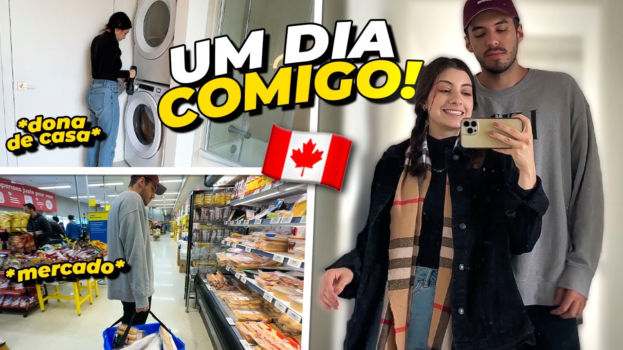 VLOG UM DIA COMIGO morando no Canadá - supermercado, rotina, outono, neve e + sobre a vida no Canadá