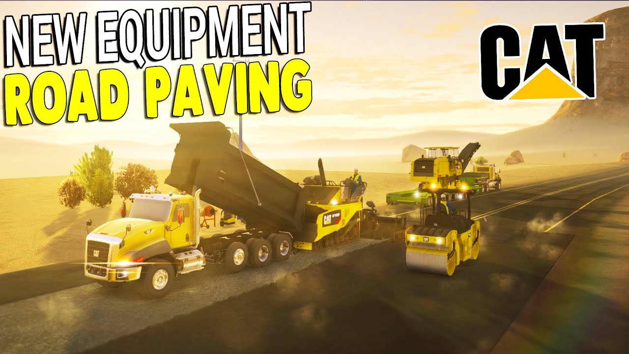 BUILDING NEW HIGHWAY - Caterpilller PAVING CREW | Construction Simulator 2 Gameplay