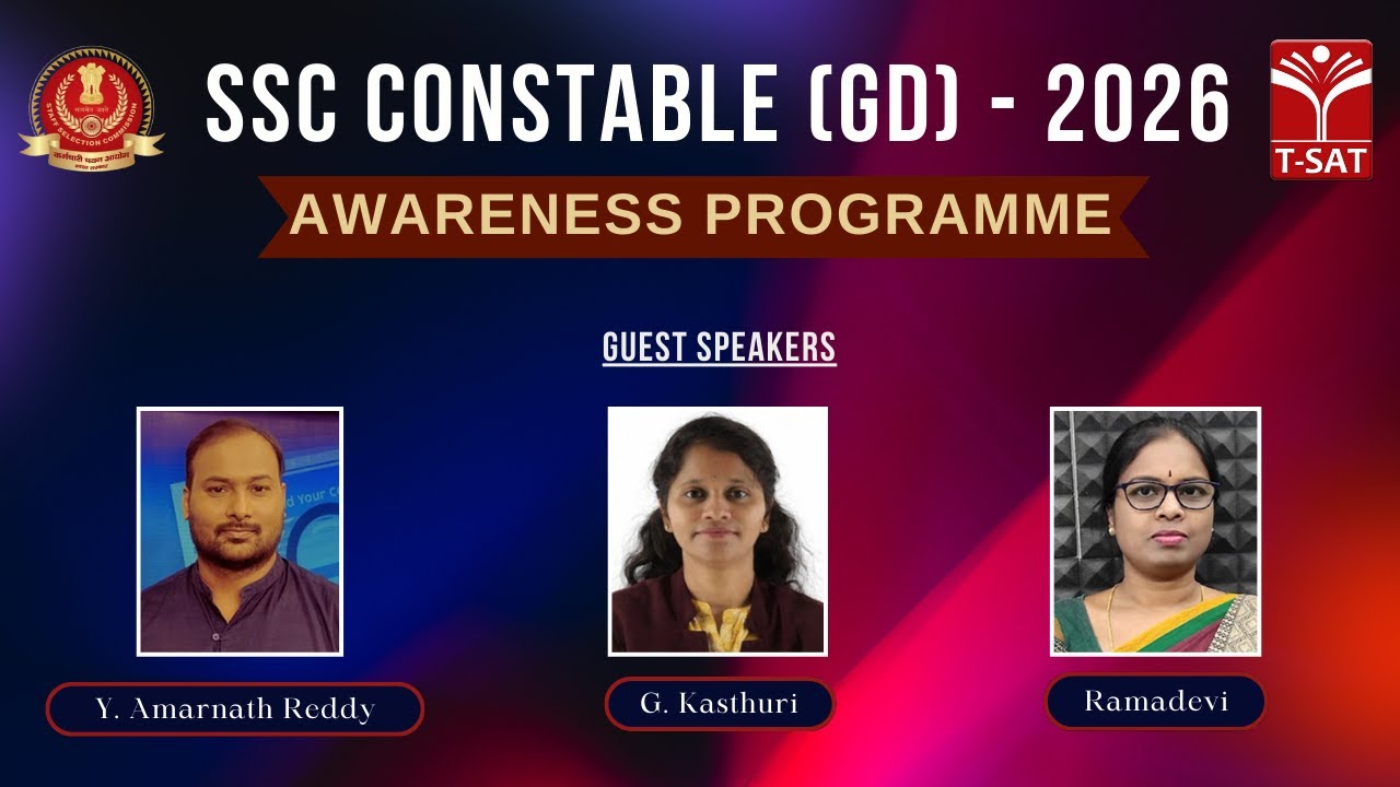 Staff Selection Commission Constable (General Duty) - 2026 | Awareness Programme | T-SAT