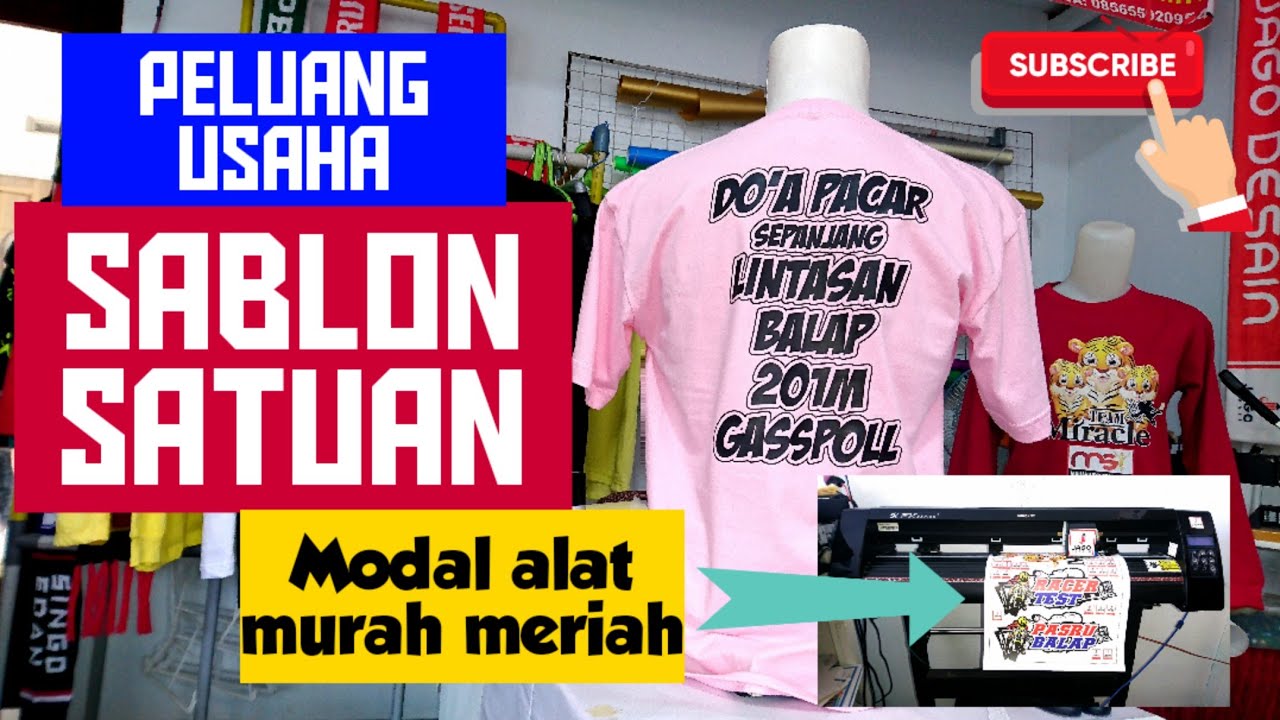 PELUANG USAHA SABLON kaos jaket topi tote bag yang menguntungkan