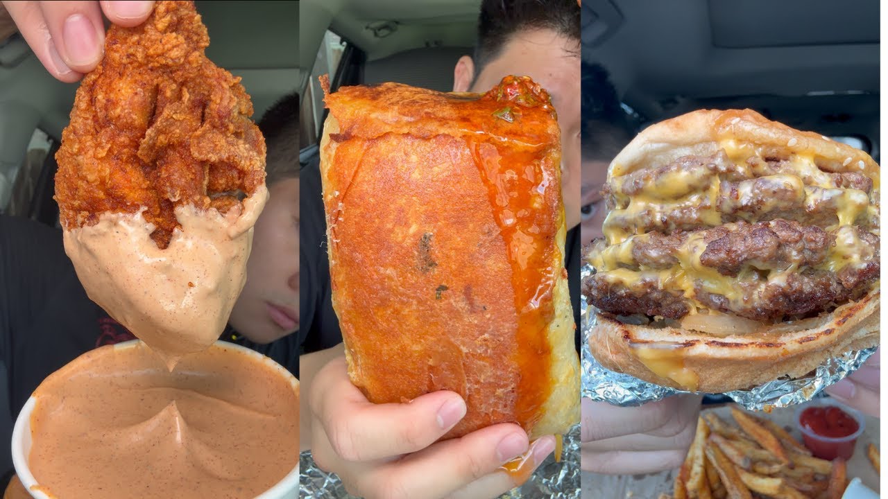ASMR Eating | Five Guys, Chipotle, Balkan Breakfast