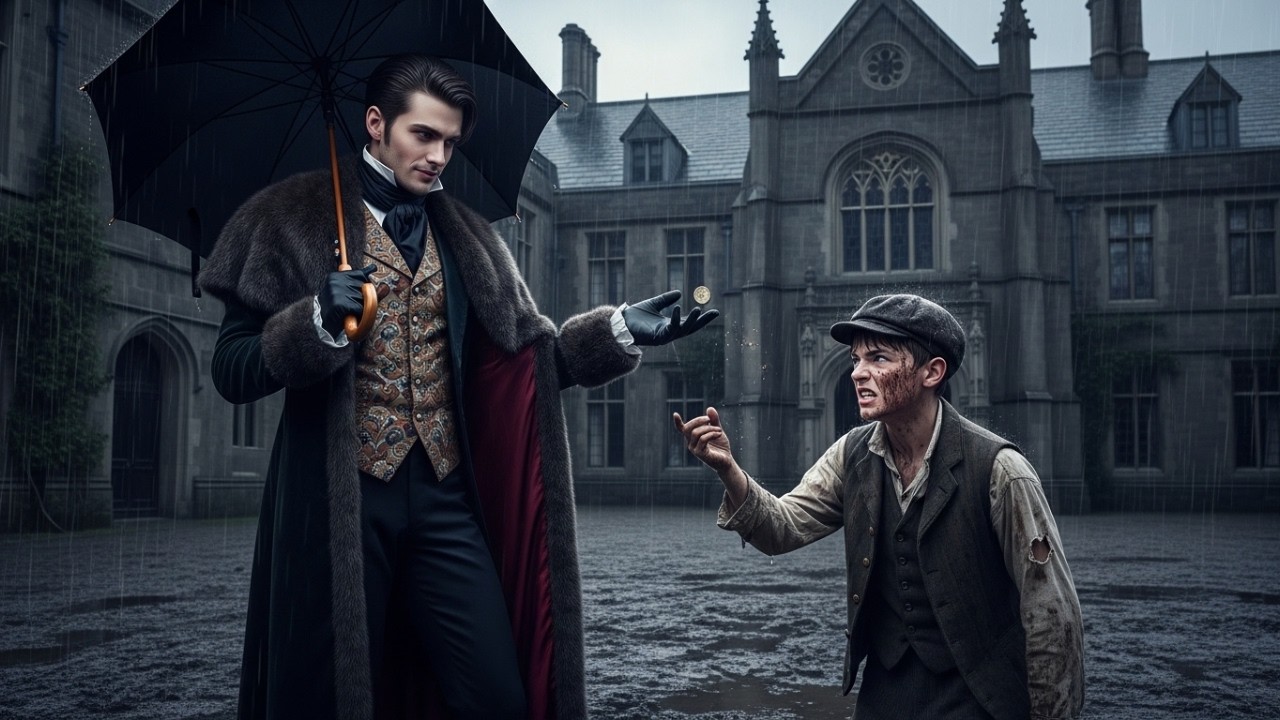 Rich heir threw a penny at the muddy orphan — 10 Years Later The Orphan Returned To Buy The Manor
