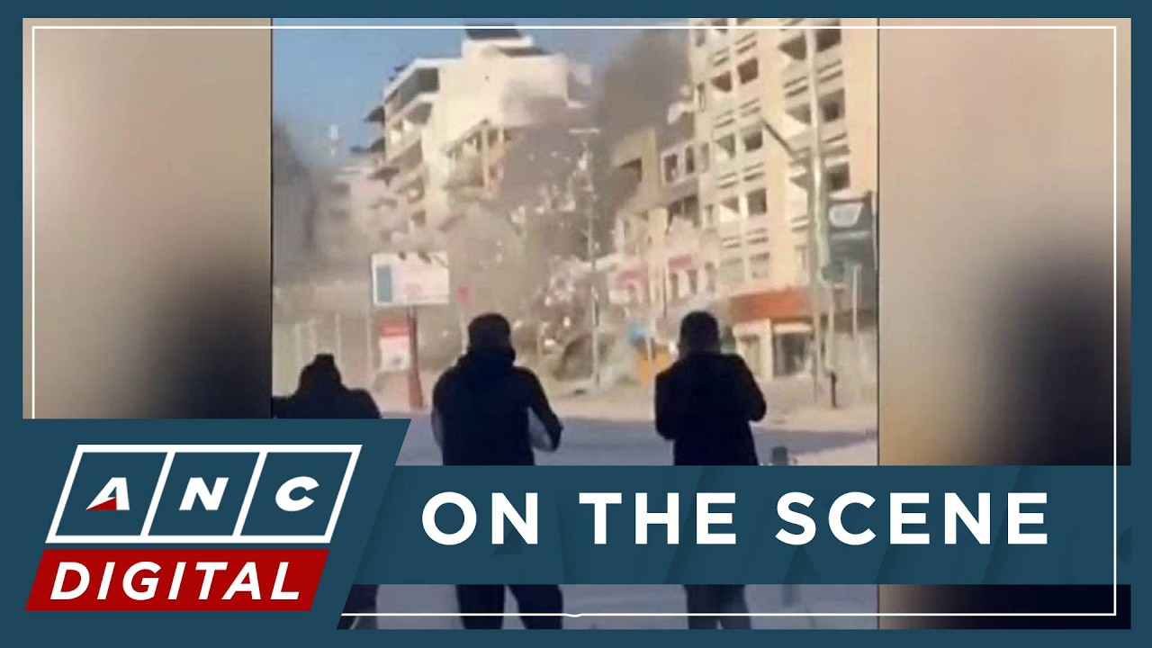WATCH: Eyewitness video shows people running to safety as Israeli missile hits Lebanon | ANC