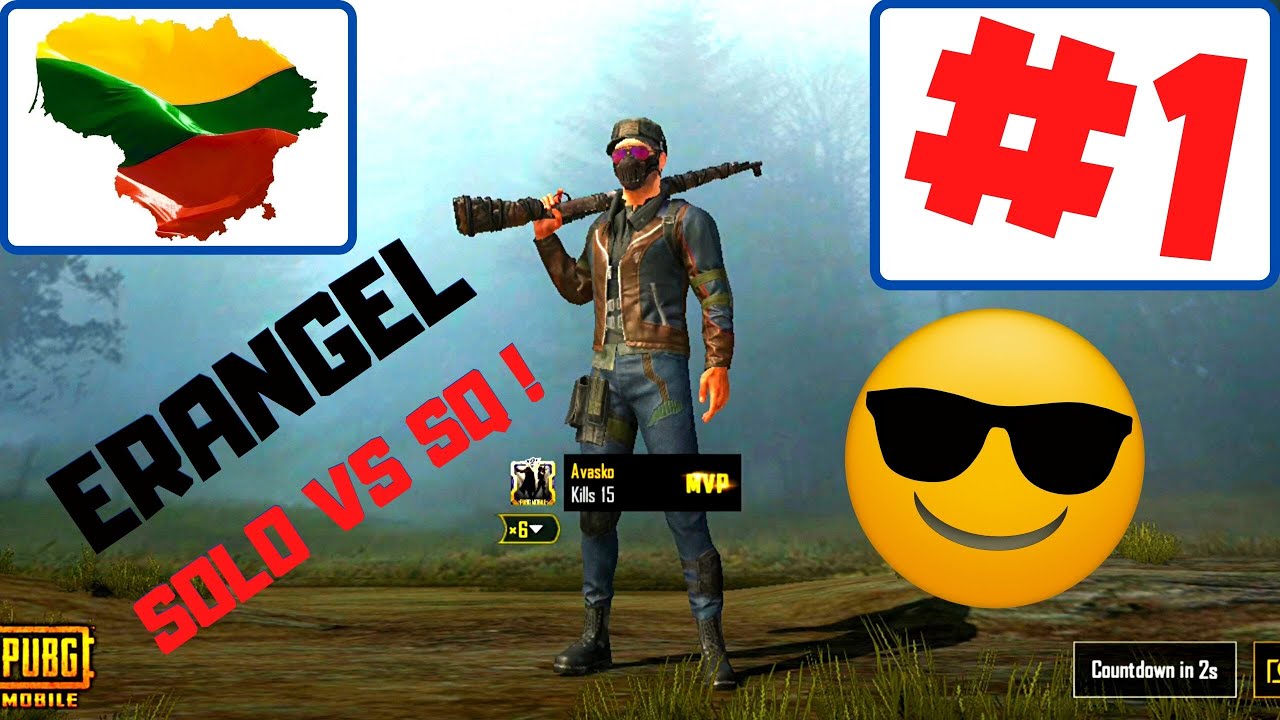 PUBG mobile LIETUVIŠKAI ❗️ SOLO vs SQUAD ERANGEL 😅 Game'o apžvalga! 😎