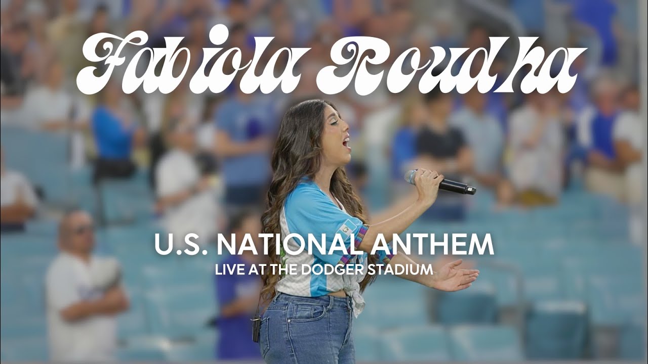 Fabiola Roudha - U.S. National Anthem (Star Spangled Banner) at Dodgers Stadium!