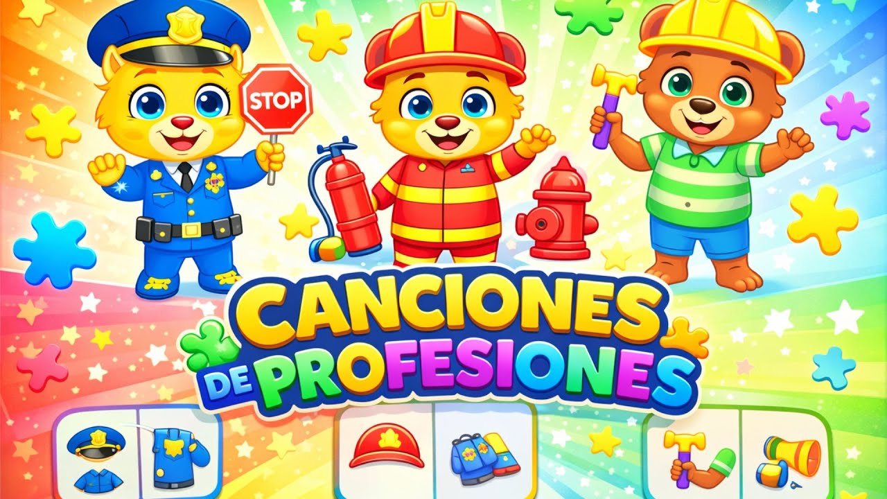 Canciones de Profesiones para Niños 🎶 | Aprender Jugando con Música Infantil