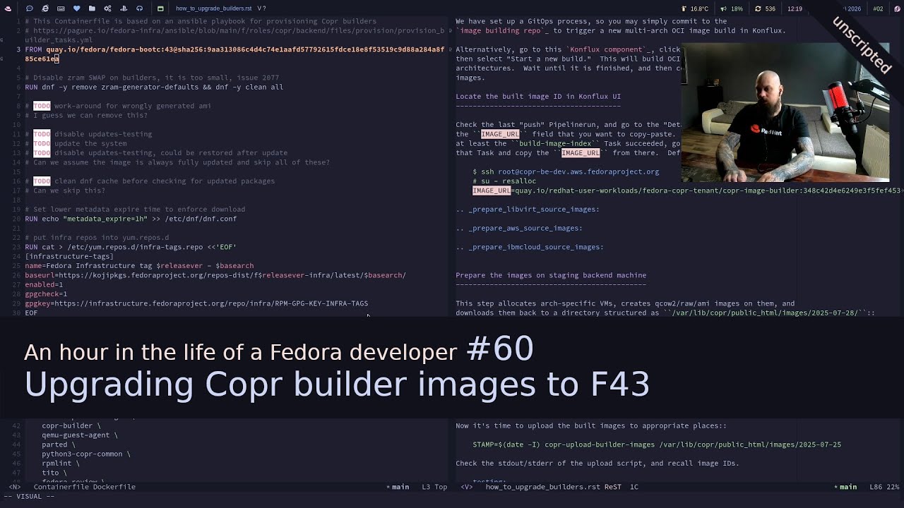 Час из жизни разработчика Fedora #60