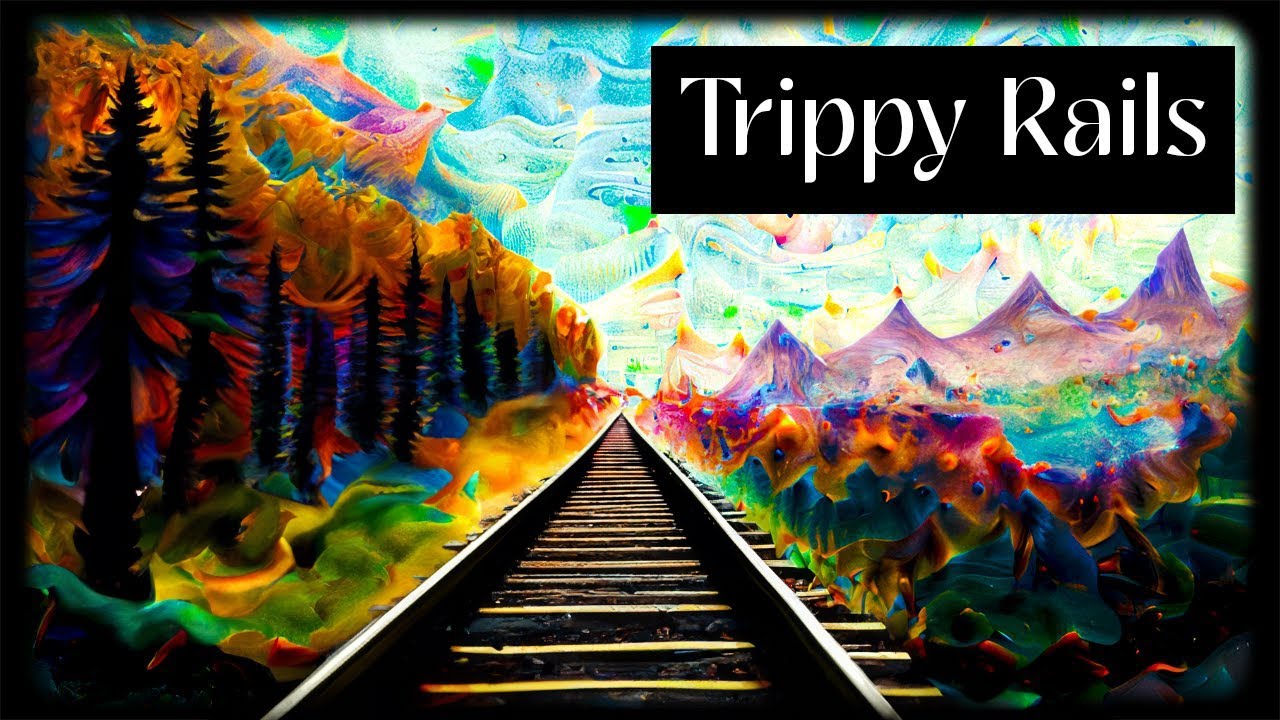 Slow Trippy Train Journey & Psychedelic Visuals