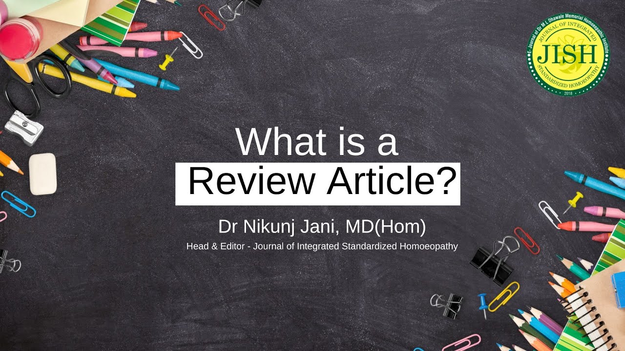 What is a review article? | Dr Nikunj Jani