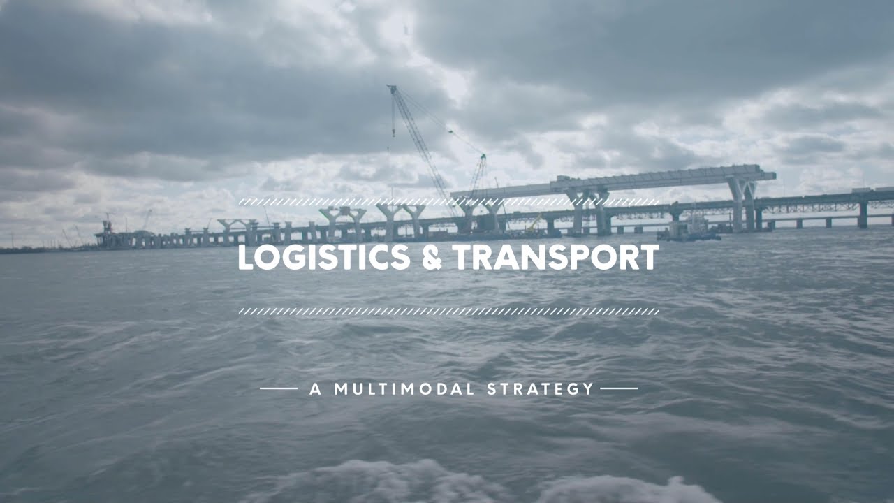 The logistics and transportation of prefabricated pieces to the site - New Champlain Bridge