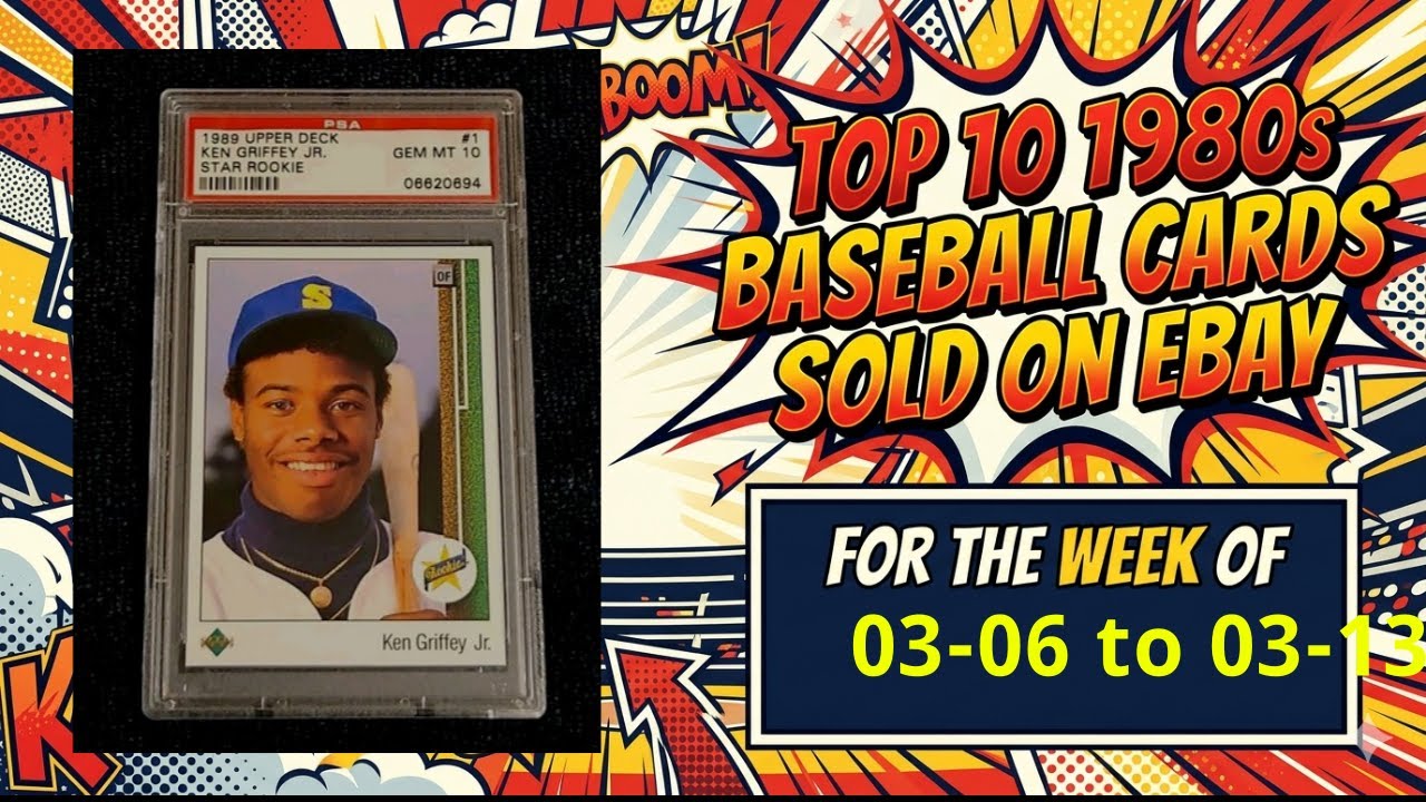 Top 1980s Baseball Card sold on Ebay 03-08 to 03-15