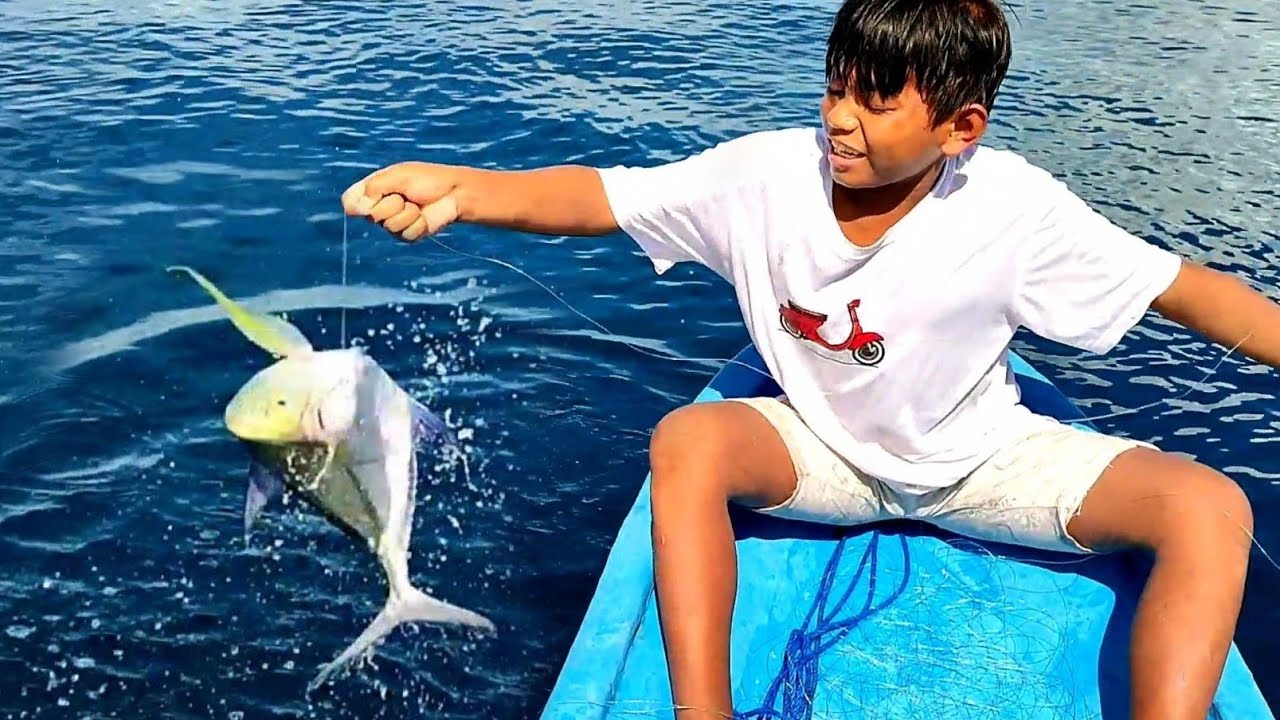 BOCIL BIKIN SENIOR FISHING TAK BERKUTIK _ mancing bluefin trevally dengan tehnik handline