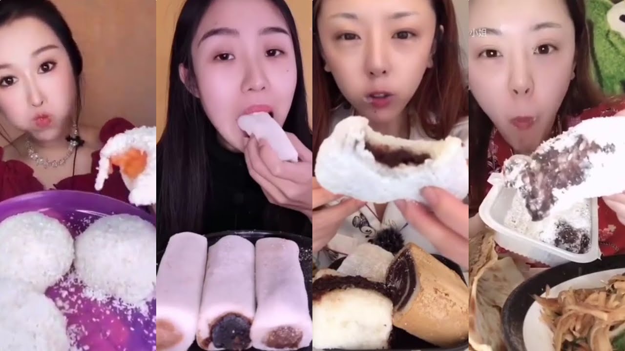 CHINESE COCONUT MOCHI (糯米糍) & 'COLD' MOCHI (凉糕) || ASMR Dessert Mukbang 디저트 먹방 吃播 *Subtitled