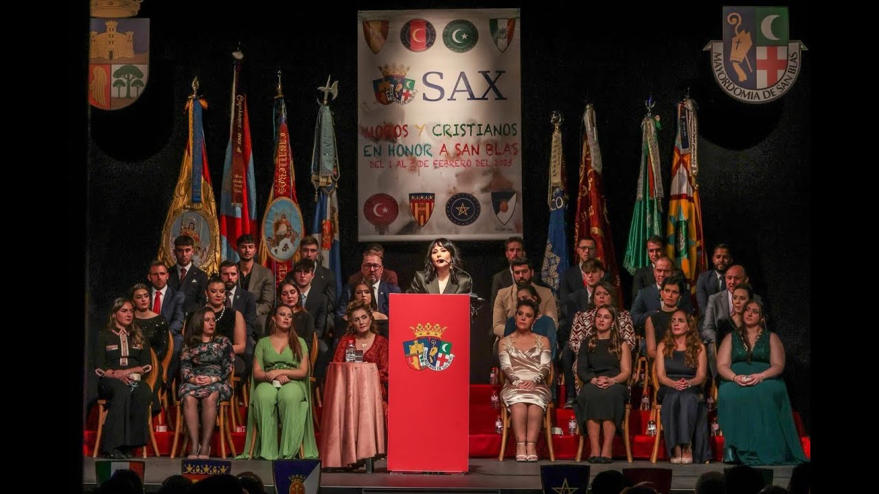 Pregón de las fiestas de San Blas 2025 en Sax, a cargo de la periodista Conchi Gil Diaz