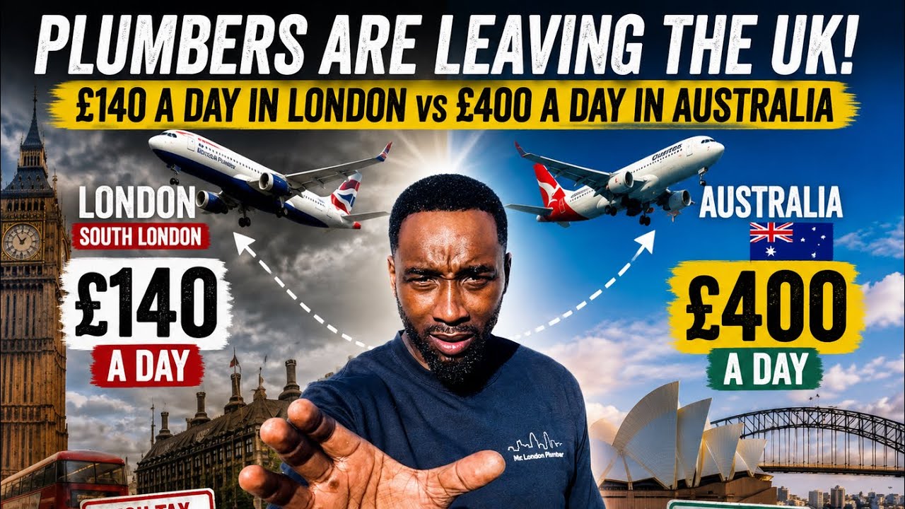 PLUMBERS ARE LEAVING THE UK! &pound;140 A DAY IN LONDON vs &pound;400 A DAY IN AUSTRALIA