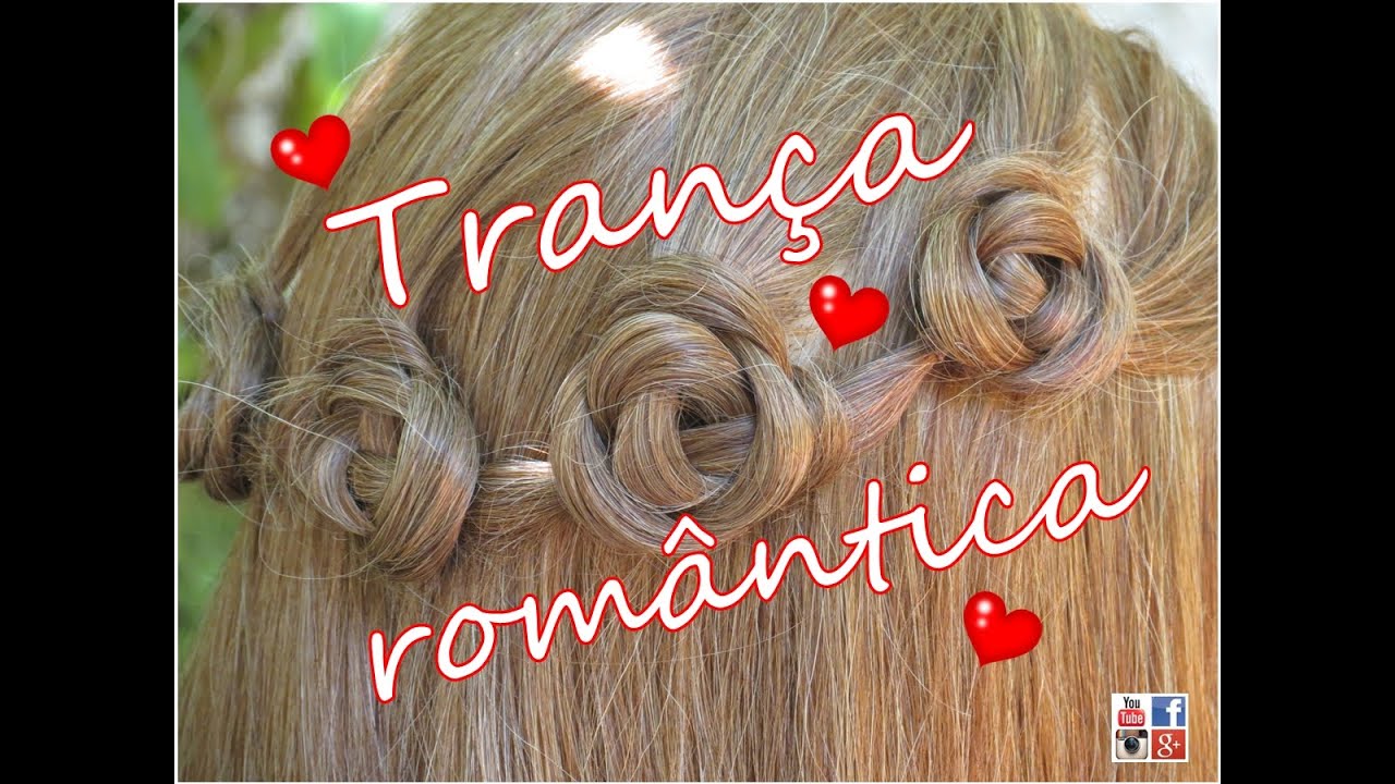 Trança romantica Dia dos Namorados, trança embutida, Valentine's day hairstyle - Telma tranças