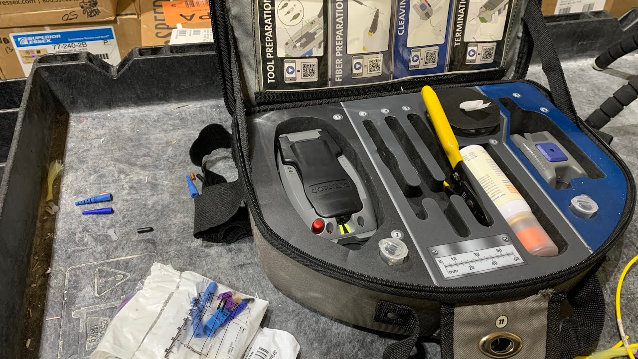 How to Terminate SC connector onto Single Mode Fiber Using a Corning Unicam Kit.