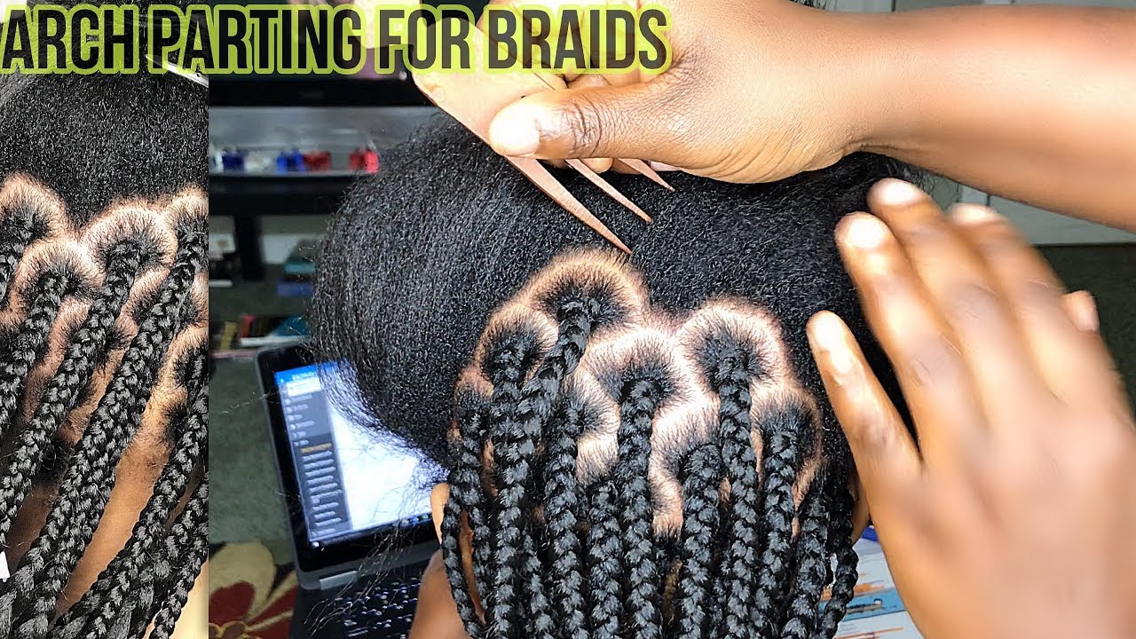 HOW TO DO ARCH/OVAL PARTS FOR BOX BRAIDS