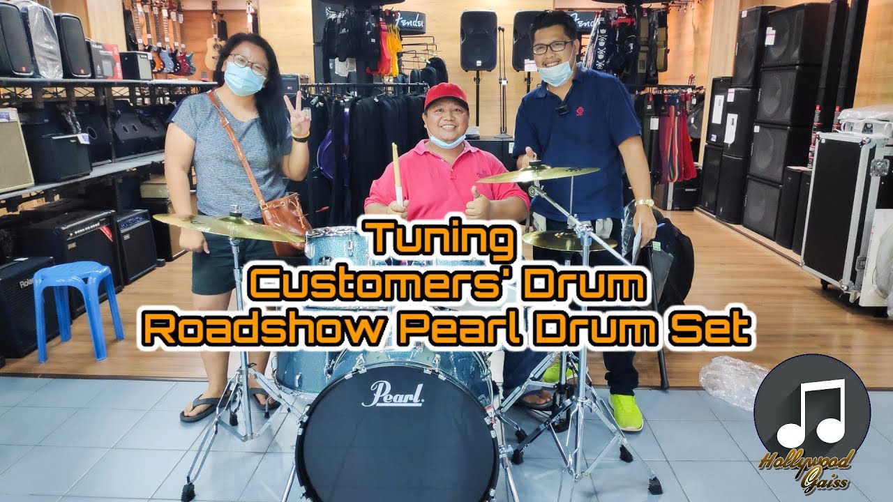 Roadshow Pearl Drum Set (Aqua Blue Glitter) Tuning Customers' Drum