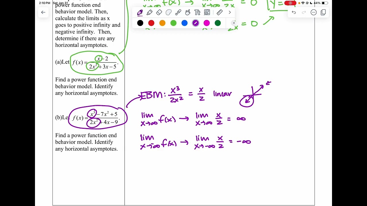 1.2A Limits at Infinity and End-Behavior