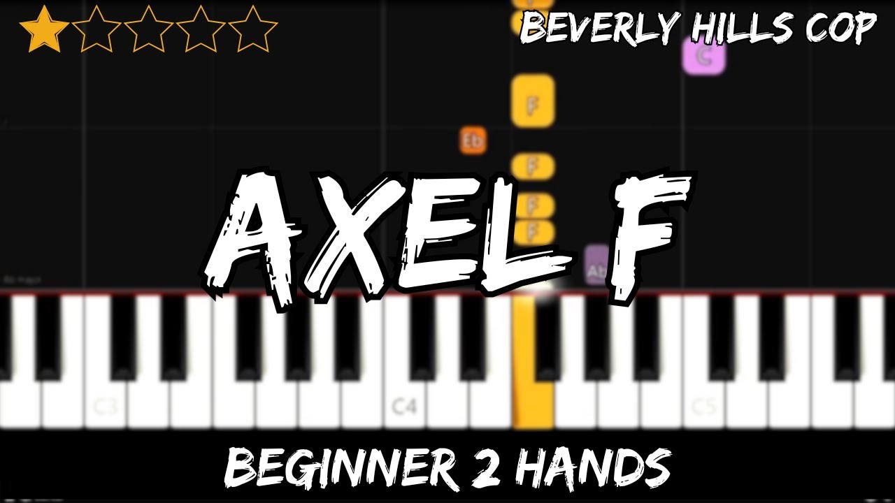 Beverly Hills Cop - Axel F - Easy Beginner Piano Tutorial - For 2 Hands
