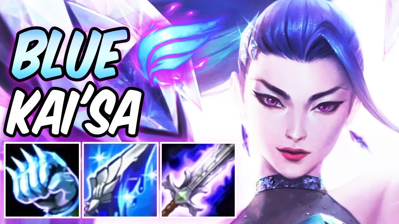 BLUE KAI'SA | NEW AMAZING BUILD & RUNES + PHASE RUSH OP MOVEMENT SPEED | K/DA All Out Kai'Sa ADC