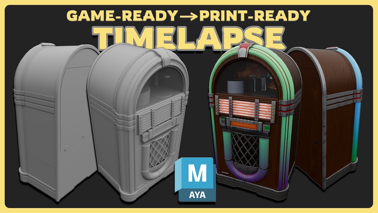 Game-Ready to 3D Print-Ready | Jukebox Mesh Conversion (TIMELAPSE)