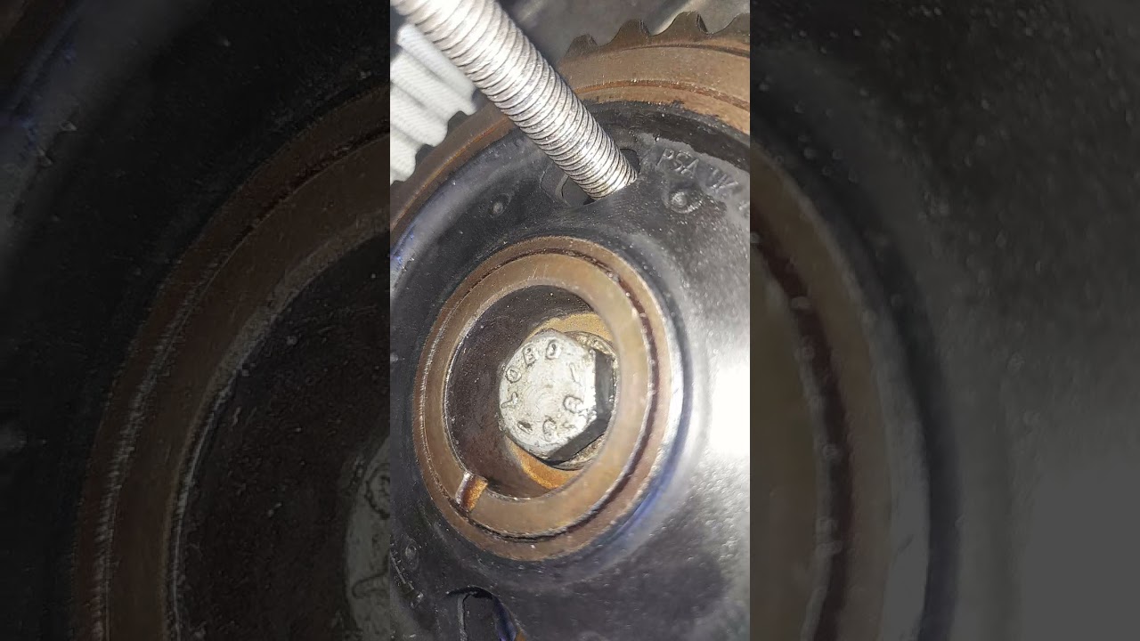 Peugeot 206 how to lock camshafts and positioning timing marks.