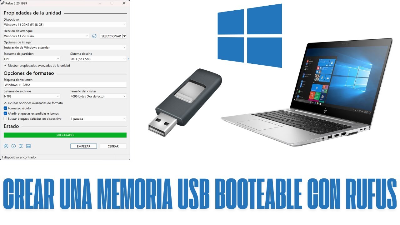 Como CREAR una memoria USB booteable con Rufus