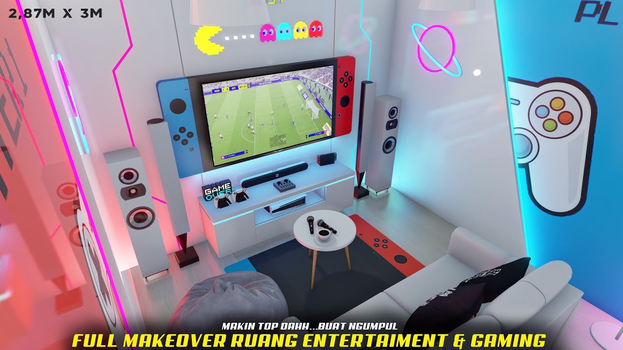 ENTERTAIMENT & GAMING ROOM FULL MAKEOVER 2,8x3M METER