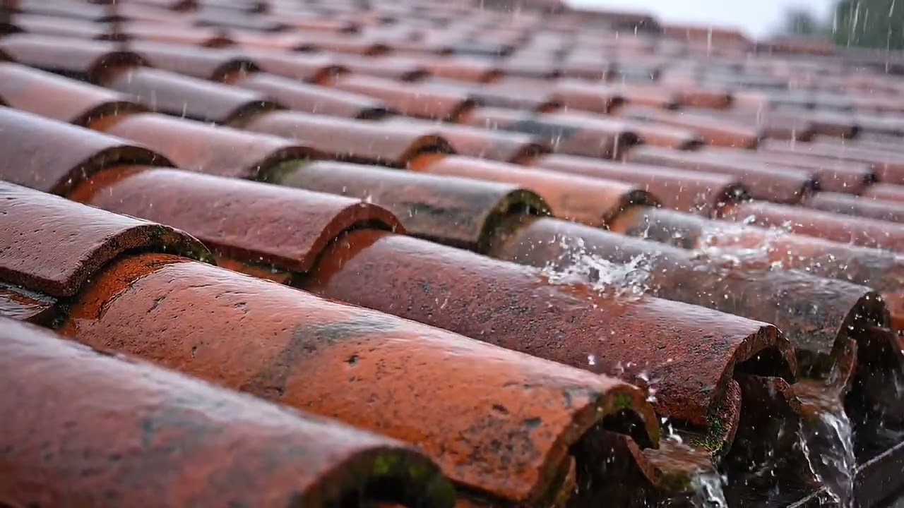 CHUVA na TELHA de BARRO