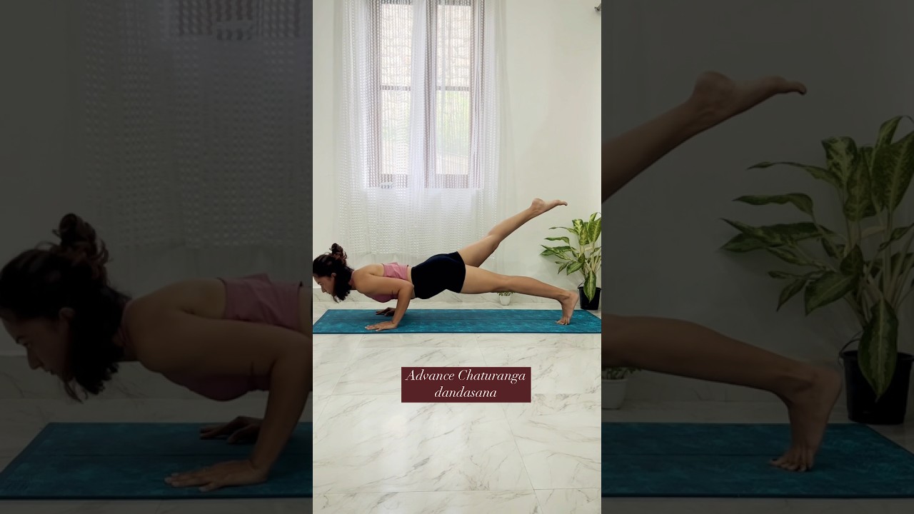 Chaturanga dandasana tutorial #yoga #yogapractice #strength