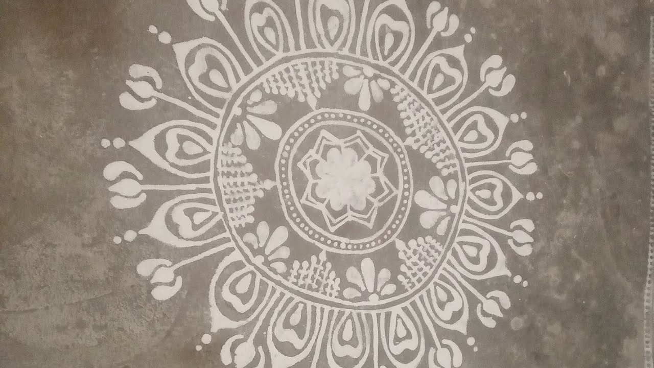 Easy 🥰 and Beautiful 😍 #alpona #design #new #rangoli #art #laxmi ji #viral #trendingvideo 