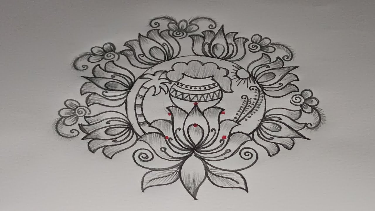 sankranthi rangoli design 🌺 sankranthi pot rangoli design 🌺 latest sankranthi rangoli muggulu 🌺