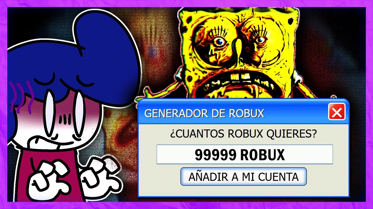 EL VIRUS DE BOB ESPONJA HORROR y el generador ROBUX (probando virus)