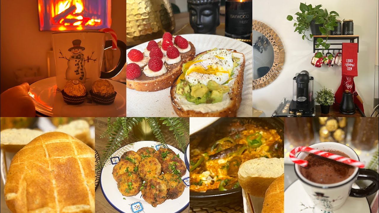 Hello December ☃️❄️ cozy Vlog days at home,breakfast ,baking bread, Tunisian Ojja,kefta…….