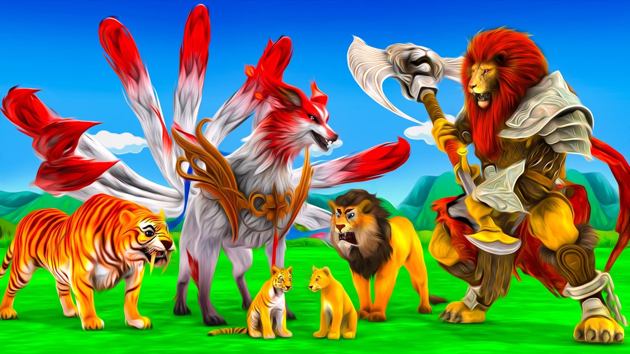 विशाल जादुई शेर Giant Magical Sher Ki Kahani - Hindi Kahaniya - हिंदी कहनिया - Panchatantra Stories