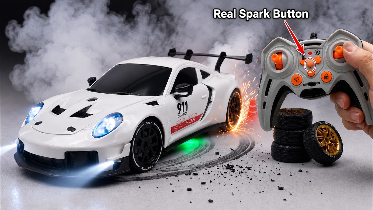 This Porsche 911 RC Drift Car Throws REAL Sparks🥵! Unboxing & Testing
