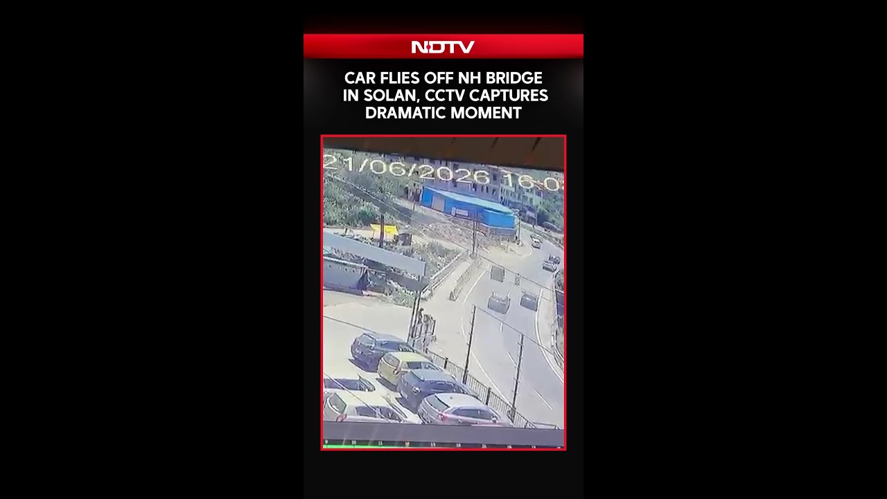 Watch: Car Flies Off NH Bridge In Solan, Dramatic Crash Caught On CCTV